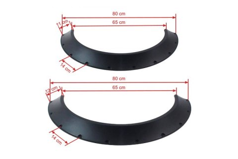 Poszerzenia uniwersalne 800mm nadkola Black