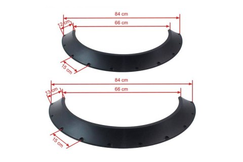 Poszerzenia uniwersalne 840mm nadkola Black