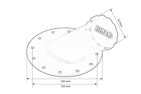 Wlew paliwa TurboWorks Aluminiowy Black