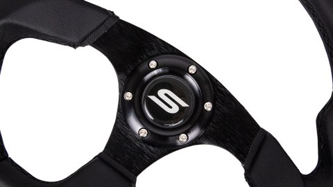 Kierownica SLIDE 350mm offset:25mm Skóra Yellow