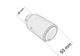 Końcówka tłumika 89mm wejście 65mm Carbon Matt