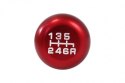 Gałka zmiany biegów aluminiowa 6B Uniwersalna Red