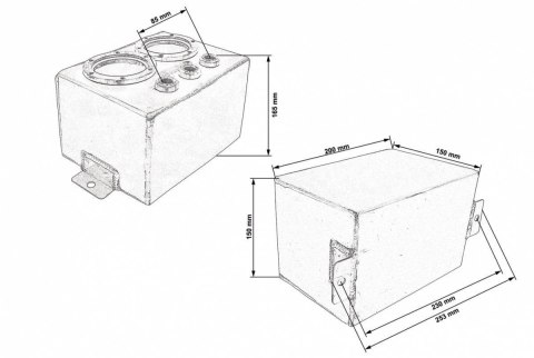Zbiornik Paliwa Swirl Pot 3L TurboWorks na 2 pompy Czarny