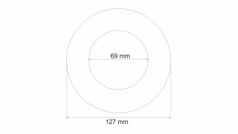 Dekiel tłumika okrągły 69mm 127mm