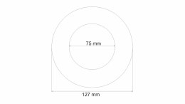 Dekiel tłumika okrągły 75mm 127mm