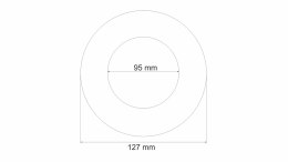 Dekiel tłumika okrągły 95mm 127mm