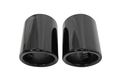 Końcówka Tłumika 74mmx2 wejście 71mm Black Chrome