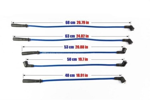 Przewody zapłonowe PowerTEC KIA PRIDE MAZDA 323 89-01 Niebieskie