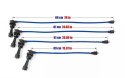 Przewody zapłonowe PowerTEC MITSUBISHI ECLIPSE II 4G63 4G63T 95-98 Niebieskie