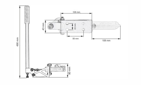 Hamulec ręczny hydrauliczny Pion ODESA CNC