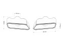 Końcówka tłumika 180x80mm wejście 60mm BMW 525 Polerowana Zestaw