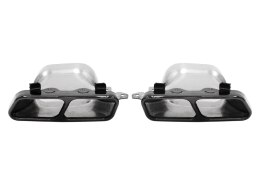 Końcówka tłumika 210x80mm wejście 140x85mm Mercedes A45 S600 Black Zestaw