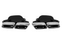 Końcówka tłumika 285x80mm wejście 160x100mm Mercedes W212 Polerowana Zestaw