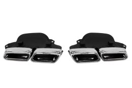 Końcówka tłumika 285x80mm wejście 160x100mm Mercedes W212 Polerowana Zestaw