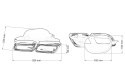 Końcówka tłumika 285x80mm wejście 160x100mm Mercedes W212 Polerowana Zestaw