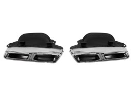 Końcówka tłumika 285x80mm wejście 160x100mm Mercedes W212 Polerowana Zestaw