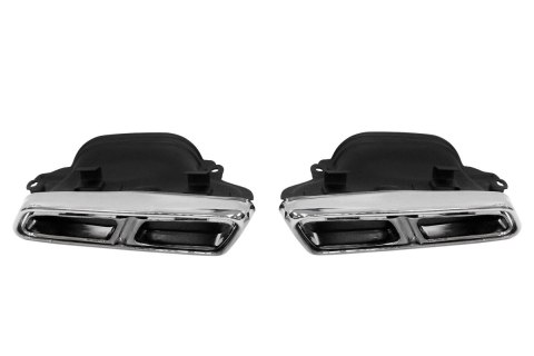 Końcówka tłumika 285x80mm wejście 160x100mm Mercedes W212 Polerowana Zestaw