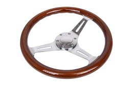 Kierownica 350mm Drewno Silver