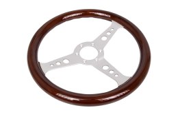 Kierownica 350mm Drewno Silver