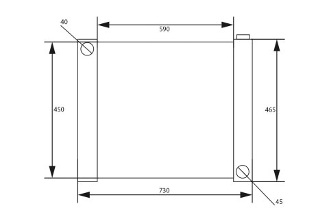 Uniwersalna chłodnica wody 73x46,5x8cm
