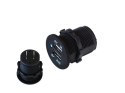Gniazdo 12/24V 2xUSB (1x1A,1x2.1A), 1xLED