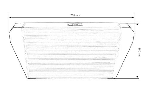 Intercooler TurboWorks 550x350x76 tylny