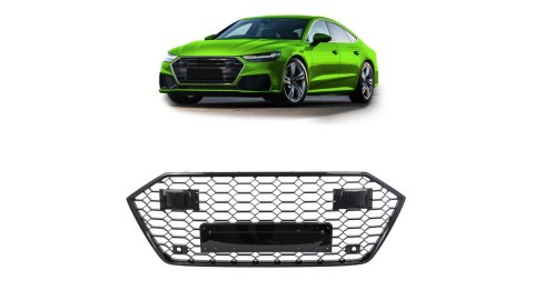 Grill Audi A7 C8 Gloss Black
