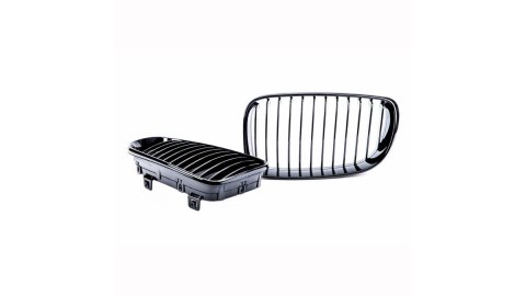 Grill BMW 1 E81 E82 E87 E88 Facelift pojedyncze żeberka Matt Black