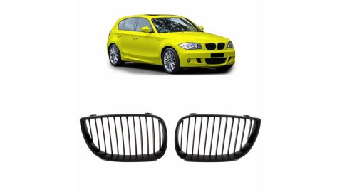 Grill BMW 1 E81 E82 E87 E88 pojedyncze żeberka Matt Black