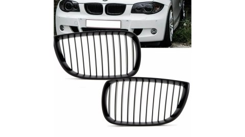 Grill BMW 1 E81 E82 E87 E88 pojedyncze żeberka Matt Black