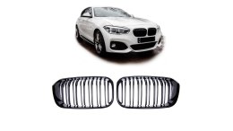 Grill BMW 1 F20 F21 Facelift podwójne żeberka Gloss Black