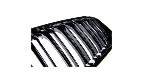 Grill BMW 1 F20 F21 Facelift podwójne żeberka Gloss Black