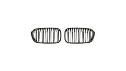 Grill BMW 1 F20 F21 Facelift podwójne żeberka Matt Black