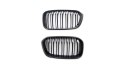 Grill BMW 1 F20 F21 Facelift podwójne żeberka Matt Black