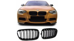 Grill BMW 1 F20 F21 podwójne żeberka Gloss Black