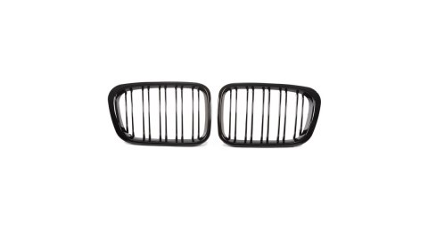 Grill BMW 3 E46 Compact podwójne żeberka Gloss Black