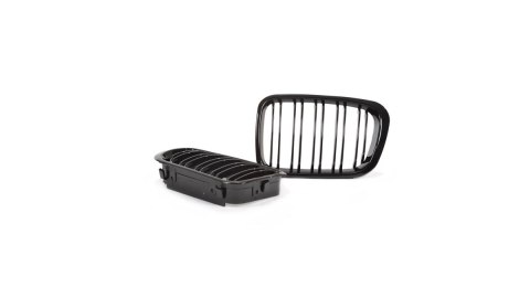 Grill BMW 3 E46 Compact podwójne żeberka Gloss Black