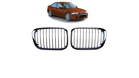 Grill BMW 3 E46 Compact pojedyncze żeberka Gloss Black