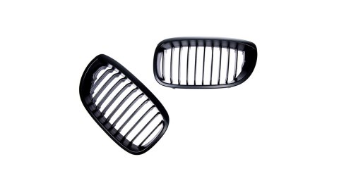 Grill BMW 3 E46 Facelift pojedyncze żeberka Matt Black