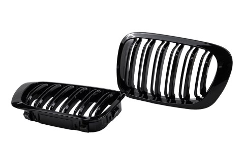 Grill BMW 3 E46 podwójne żeberka Gloss Black