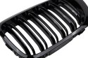 Grill BMW 3 E46 podwójne żeberka Gloss Black