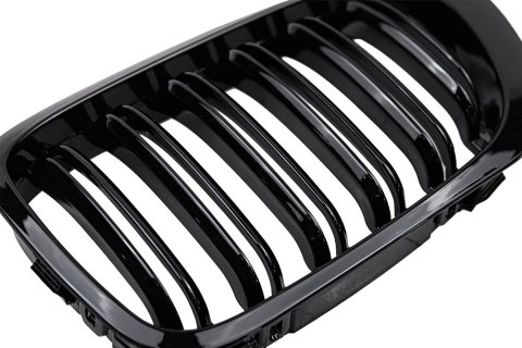 Grill BMW 3 E46 podwójne żeberka Gloss Black