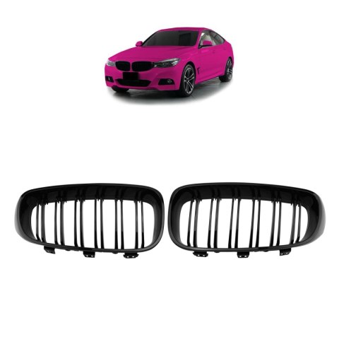 Grill BMW 3 F34 podwójne żeberka Gloss Black