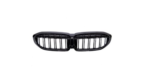 Grill BMW 3 G20 G21 podwójne żeberka Gloss Black