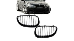 Grill BMW 5 E60 E61 pojedyncze żeberka Matt Black