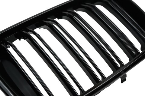 Grill BMW 5 F10 F11 podwójne żeberka Carbon Look
