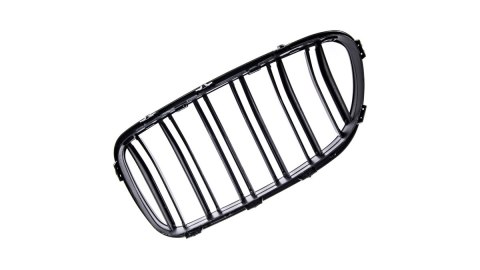 Grill BMW 5 F10 F11 podwójne żeberka Matt Black