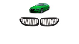 Grill BMW 6 E63 E64 podwójne żeberka Gloss Black