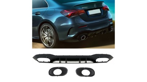 Dyfuzor Mercedes-Benz A V177 Tył Gloss Black