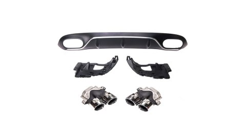 Dyfuzor Mercedes-Benz E C238 A238 Tył z końcówkami chrom